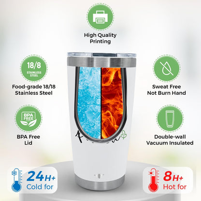 With God, 20 oz. stainless steel vacuum insulated tumbler